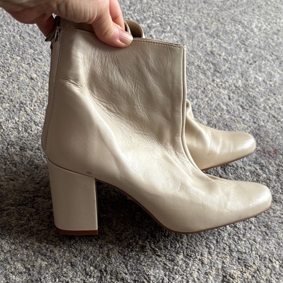 Zara Cream Ankle Booties - Picture 6 of 9